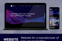 Website for a manufacturer of non-woven textiles